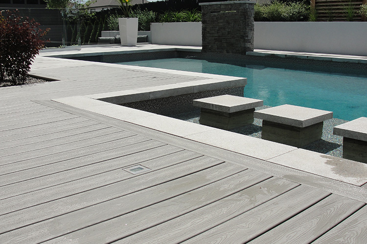 Wood Deck with Inground Pool