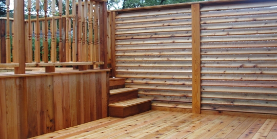 Modern cedar terrace