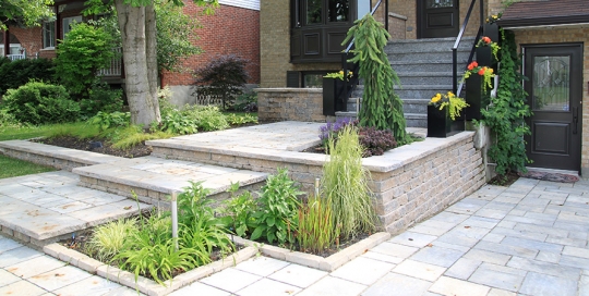 Classic Modern Landscaping in Cartierville